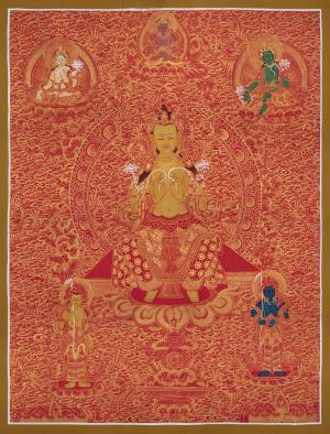 Original Handcrafted Maitreya Buddha Thanka | Future Buddha